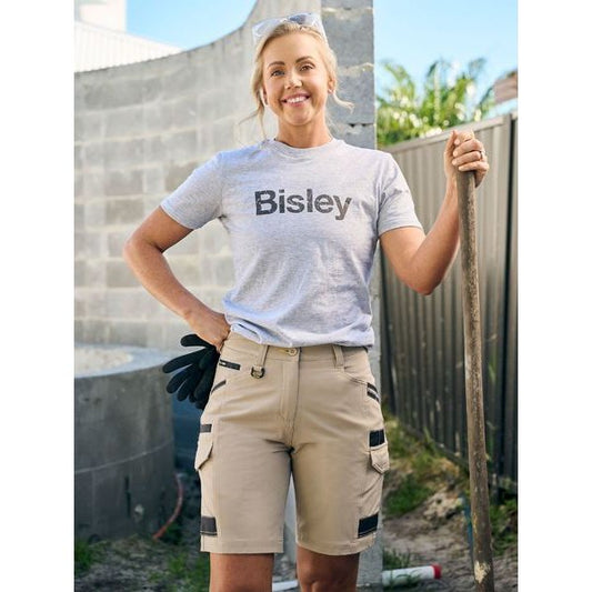 Bisley Women's Flex and Move 4-Way Stretch Zip Cargo Shorts - BSHL1332 | Womens Workwear