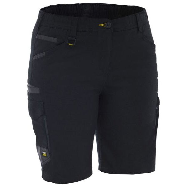 Bisley Women's Flx & Move Elastic Waist Cargo Short - BSHL1338 | Womens Workwear