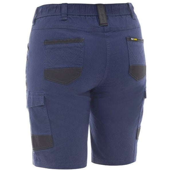 Bisley Women's Flx & Move Elastic Waist Cargo Short - BSHL1338 | Womens Workwear