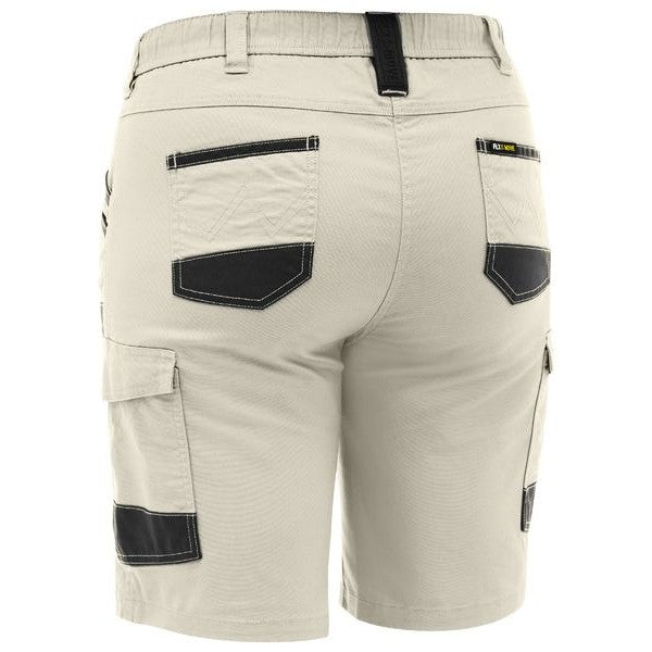 Bisley Women's Flx & Move Elastic Waist Cargo Short - BSHL1338 | Womens Workwear
