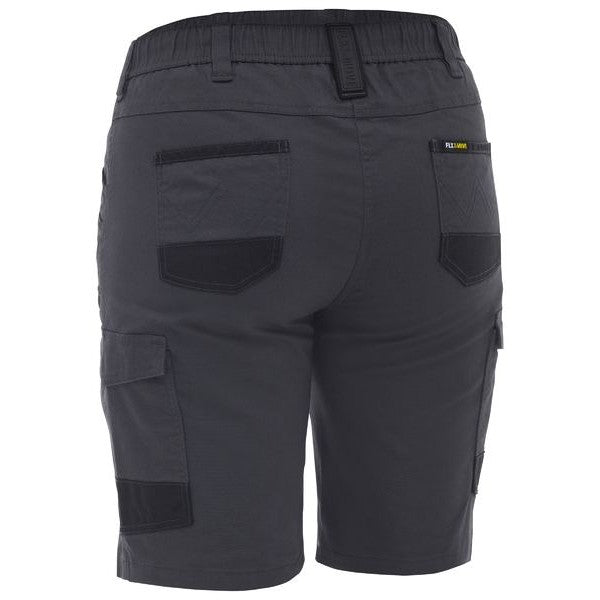 Bisley Women's Flx & Move Elastic Waist Cargo Short - BSHL1338 | Womens Workwear
