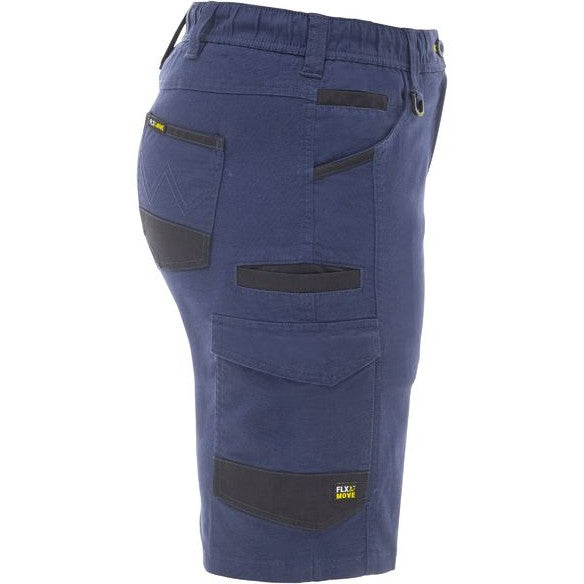 Bisley Women's Flx & Move Elastic Waist Cargo Short - BSHL1338 | Womens Workwear