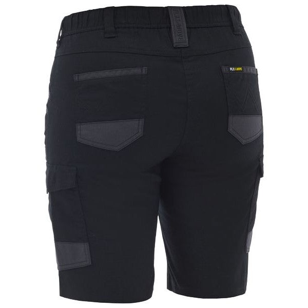 Bisley Women's Flx & Move Elastic Waist Cargo Short - BSHL1338 | Womens Workwear