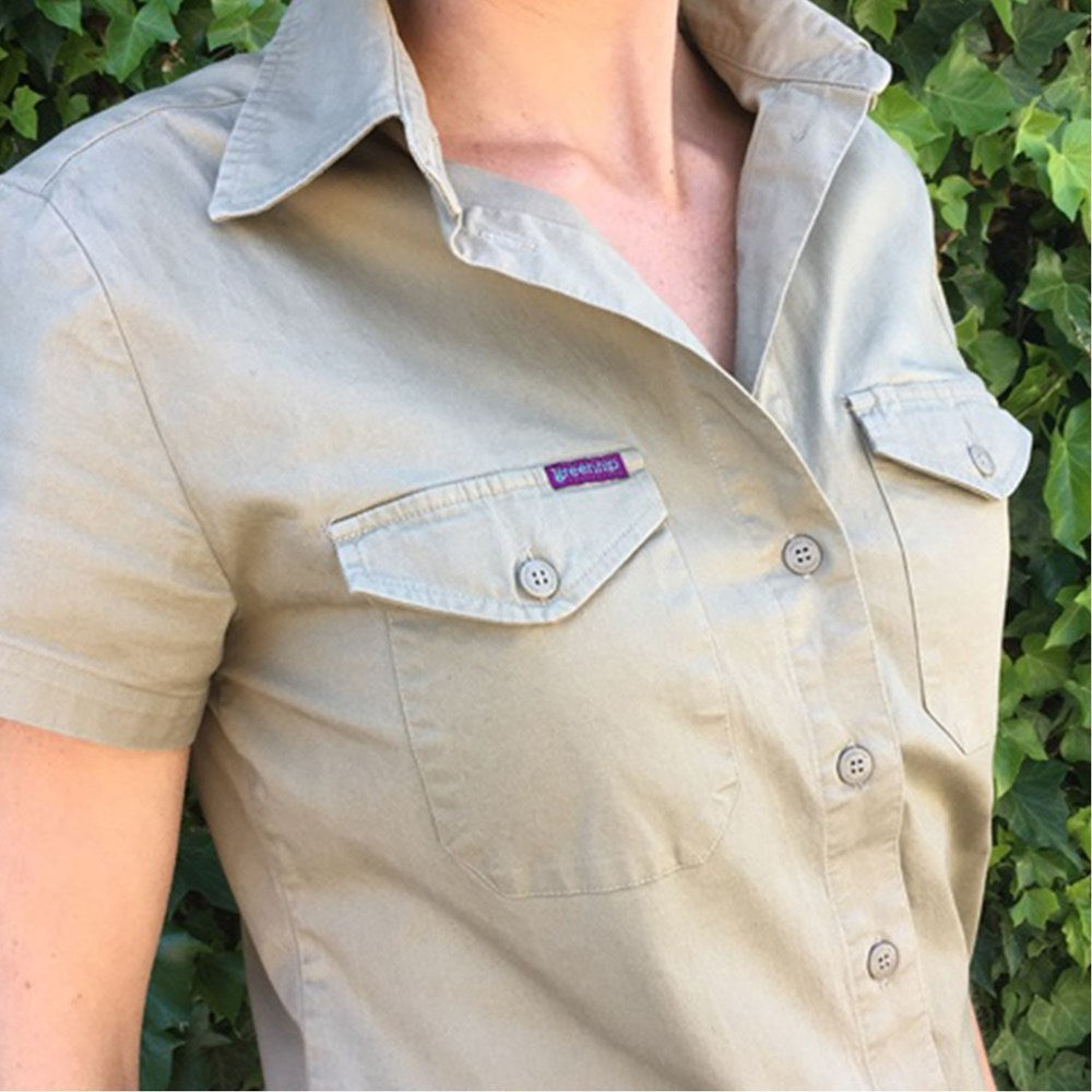 Green Hip Womens Shirt Extended Short Sleeve Land Roamer SSS-EXT | Womens Workwear
