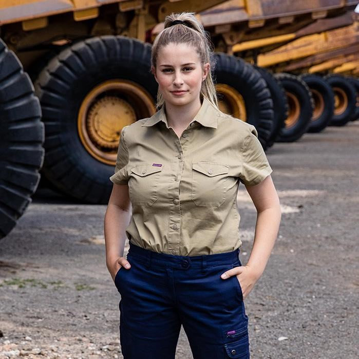 Green Hip Womens Shirt Extended Short Sleeve Land Roamer SSS-EXT | Womens Workwear
