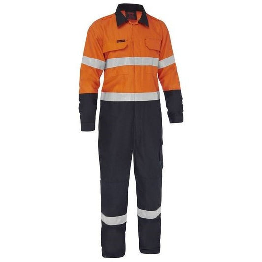Bisley Unisex Coveralls, Taped Hi-Vis Fire Retardant Ripstop Vented Combo - BC8477T | Womens Workwear