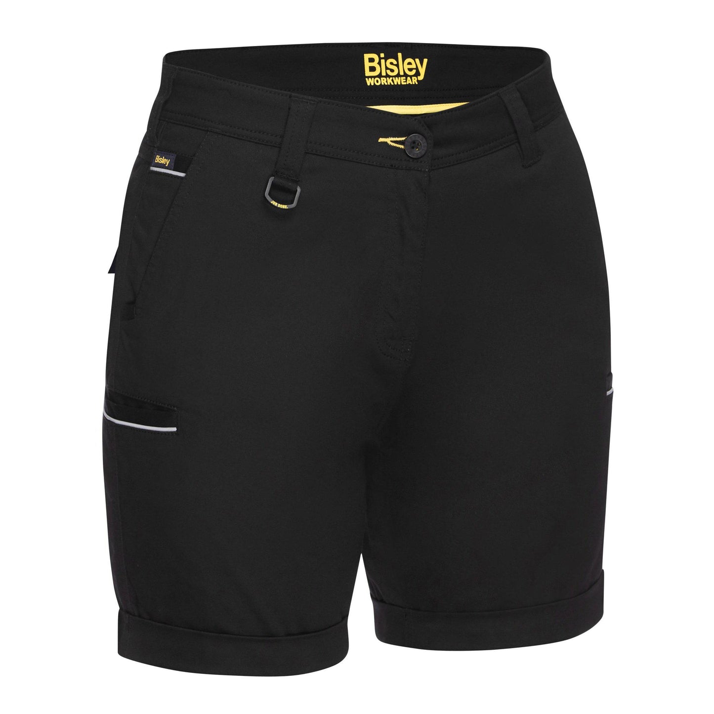 Bisley Womens Stretch Mid Rise Shorts - BSHL1015 | Womens Workwear