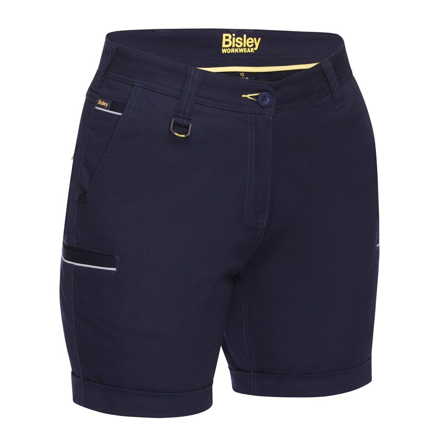 Bisley Womens Stretch Mid Rise Shorts - BSHL1015 | Womens Workwear