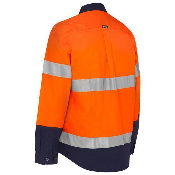 Bisley Womens Taped HiVis 2 Tone Maternity Long Sleeve Drill Shirt - BLM6456T | Womens Workwear