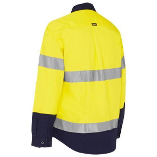 Bisley Womens Taped HiVis 2 Tone Maternity Long Sleeve Drill Shirt - BLM6456T | Womens Workwear