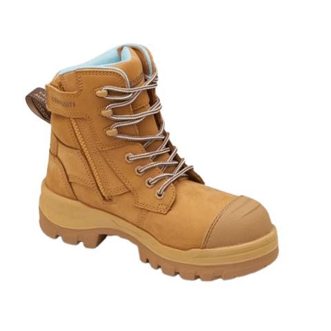 Blundstone RotoFlex Wheat Water Resistant Nubuck Zip Side Women's Safety Boot - 8860 | Womens Workwear
