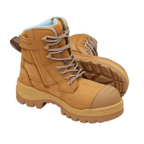 Blundstone RotoFlex Wheat Water Resistant Nubuck Zip Side Women's Safety Boot - 8860 | Womens Workwear