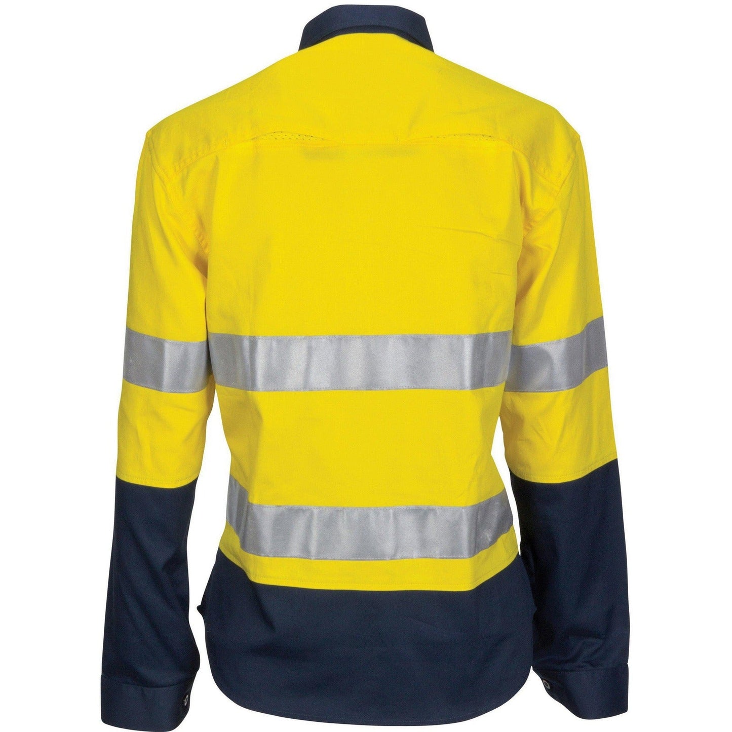 DNC Ladies Taped HiVis 2-Tone Light Weight Long Sleeve Shirt - 3749 | Womens Workwear