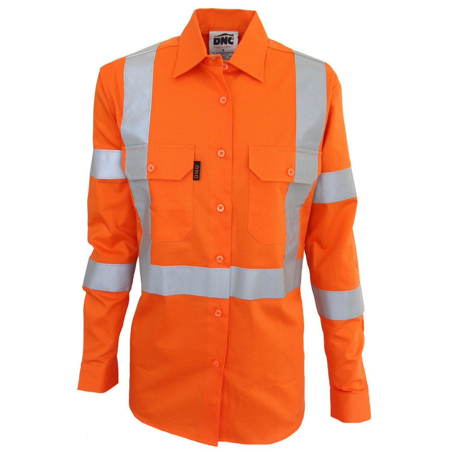 DNC Taped HiVis 3-way Vented X-back Biomotion Long Sleeve Shirt - 3544 | Womens Workwear