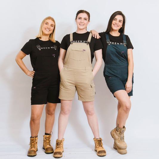 Green Hip Shortalls - S-ALLW | Womens Workwear
