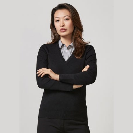 Ladies V-Neck Pullover | Womens Workwear