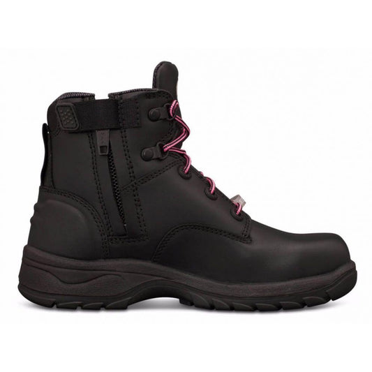 Oliver Womens Black Zip Sided Boot - 49-445Z | Womens Workwear