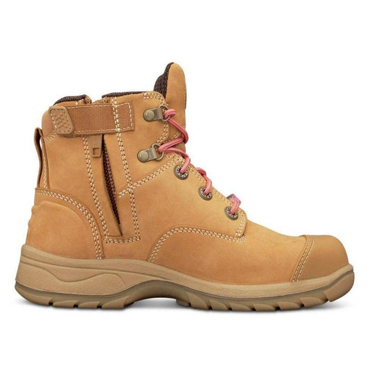 Oliver Womens Wheat Zip Sided Boot - 49-432Z | Womens Workwear