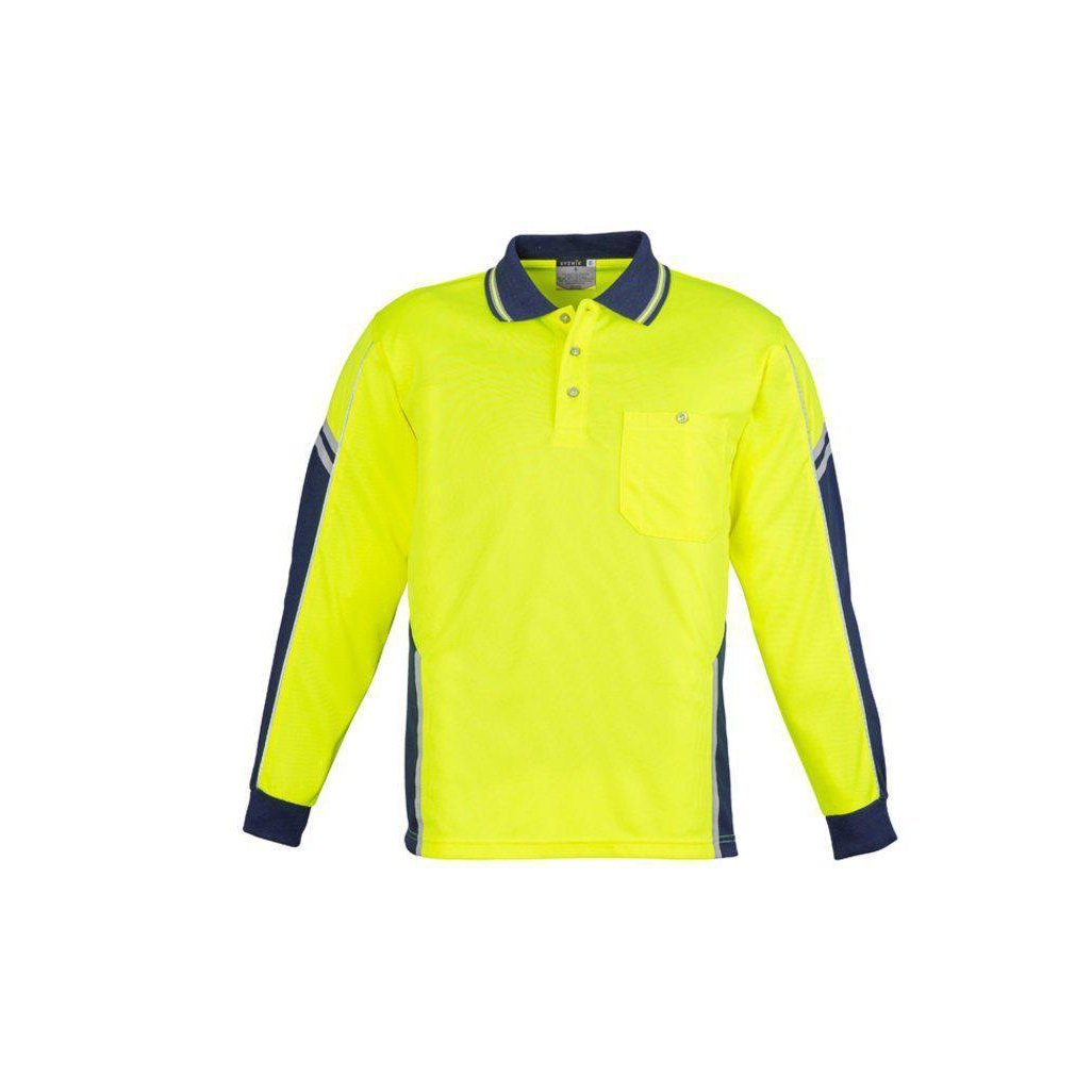 Syzmik Mens HiVis Squad Long Sleeve Polo - ZH238 | Womens Workwear