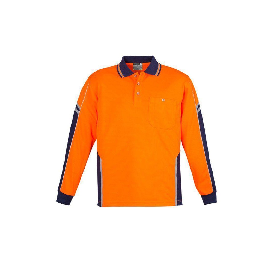 Syzmik Mens HiVis Squad Long Sleeve Polo - ZH238 | Womens Workwear