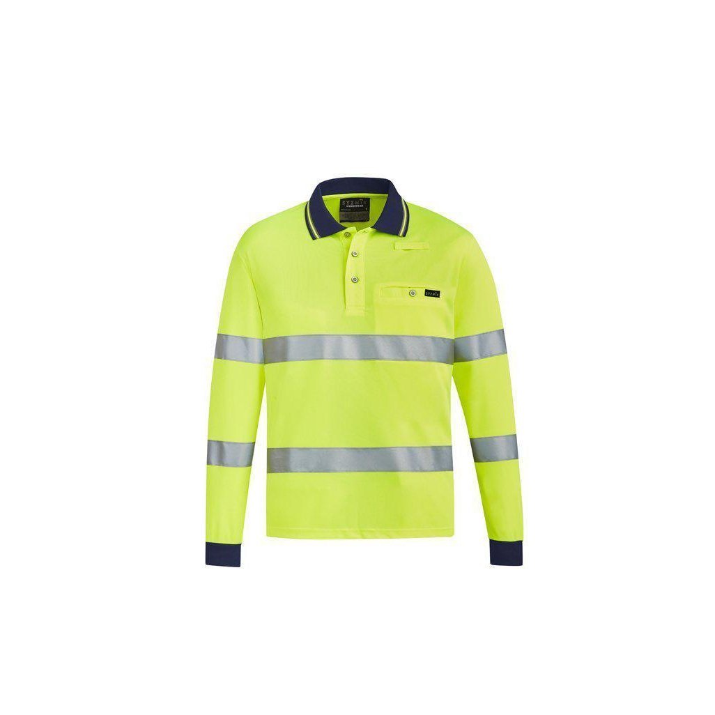 Syzmik Taped HiVis Biomotion Unisex Long Sleeve Polo - ZH380 | Womens Workwear