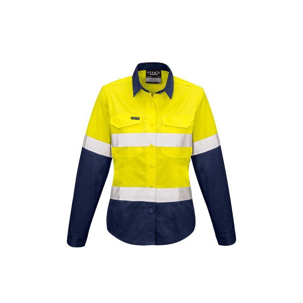 Syzmik Womens Rugged Cooling Taped HiVis Spliced Shirt - ZW720 | Womens Workwear