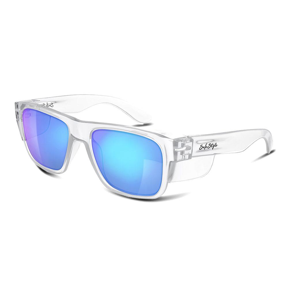 Safestyle Fusions Clear Frame/Mirror Blue Polarised - FCBP100 | Womens Workwear