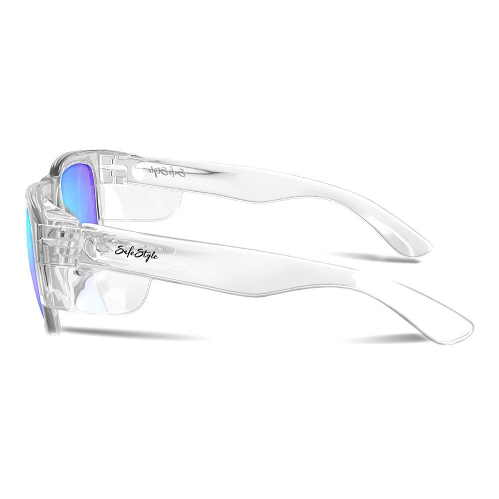 Safestyle Fusions Clear Frame/Mirror Blue Polarised - FCBP100 | Womens Workwear