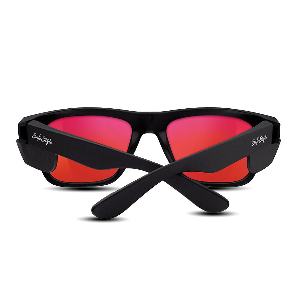 Safestyle Fusions Matte Black Frame/Mirror Red Polarised - FMBRP100 | Womens Workwear