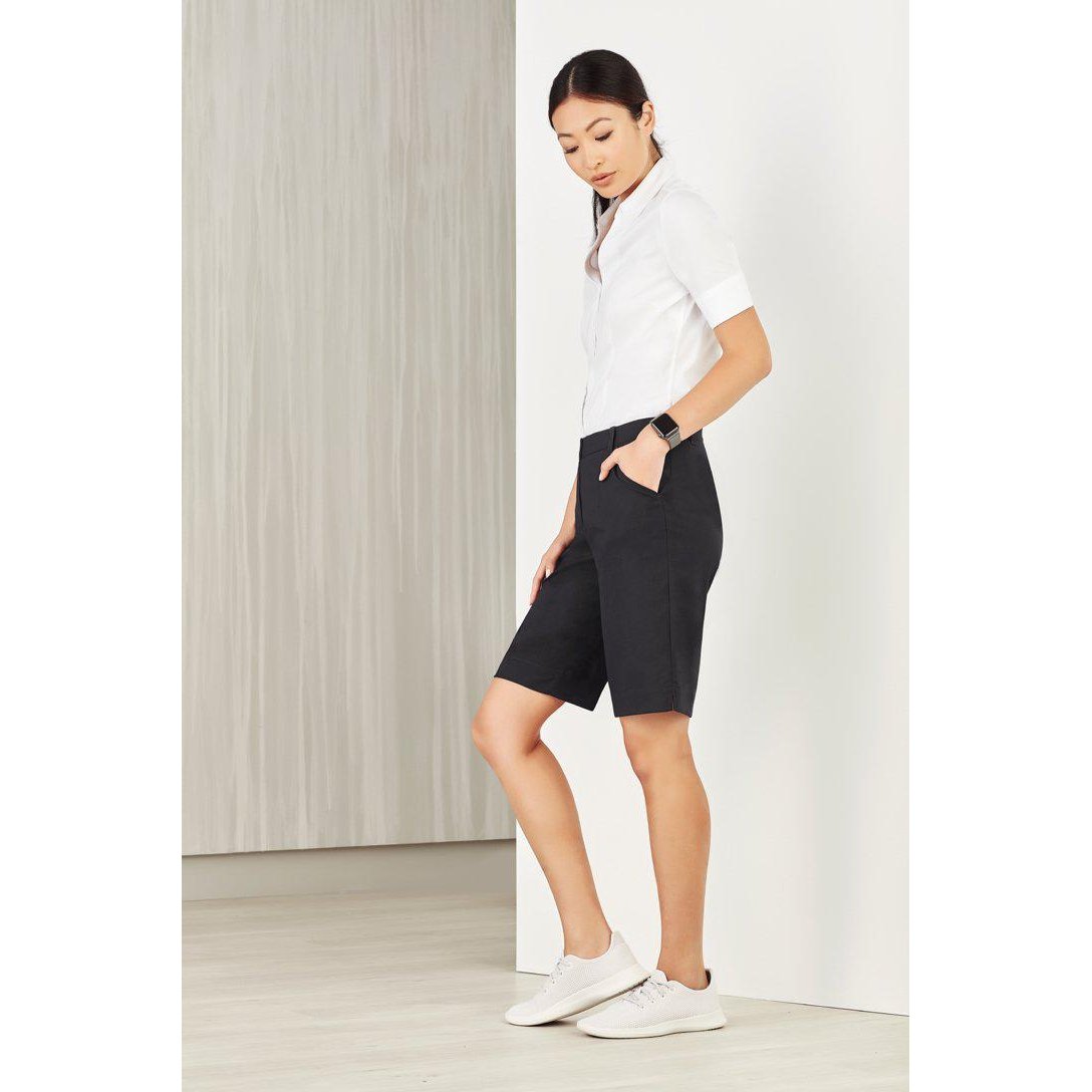 BizCare Womens Comfort Waist Cargo Shorts - CL957LS | Womens Workwear