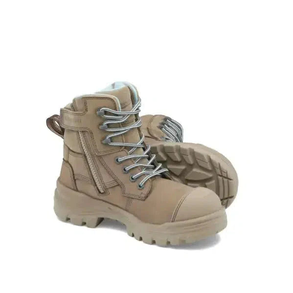 Blundstone RotoFlex Stone Water-Resistant Nubuck Zip Side Women's Safety Boot - 8863 | Womens Workwear