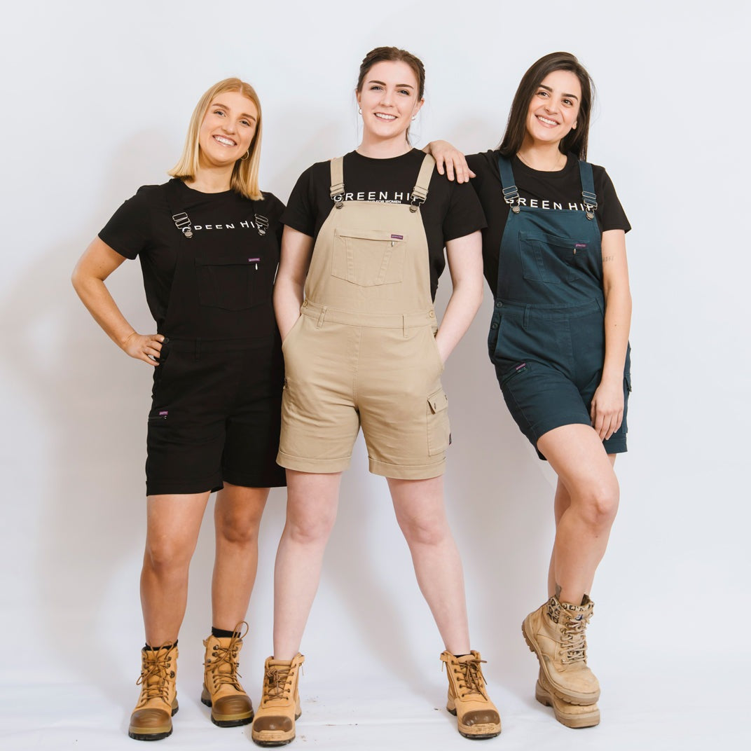 Green Hip Shortalls - S-ALLW | Womens Workwear