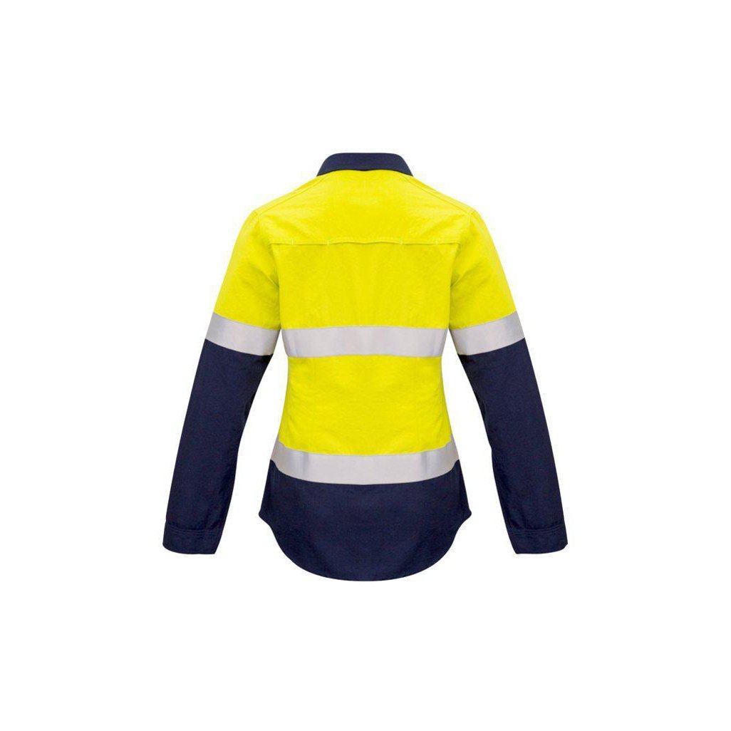 Syzmik Womens Taped Flame Retardant Closed Front Spliced Long Sleeve Shirt - ZW131 | Womens Workwear